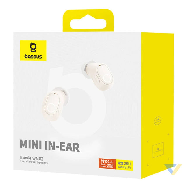 Wireless headphones Baseus Bowie WM02 TWS Bluetooth 5.0 (white) OS TWS