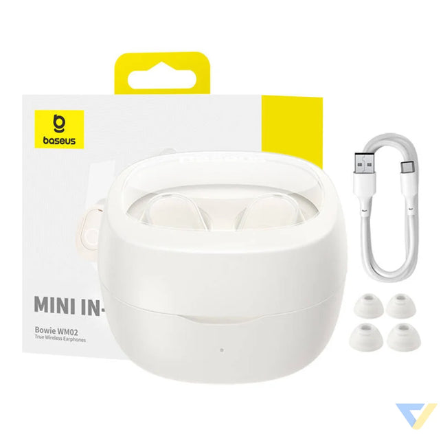 Wireless headphones Baseus Bowie WM02 TWS Bluetooth 5.0 (white) OS TWS