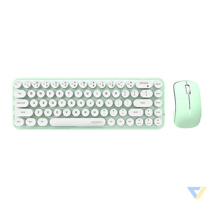Wireless keyboard + mouse set MOFII Bean 2.4G (White Green) Sets