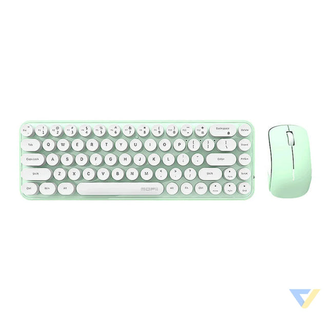 Wireless keyboard + mouse set MOFII Bean 2.4G (White Green) Sets