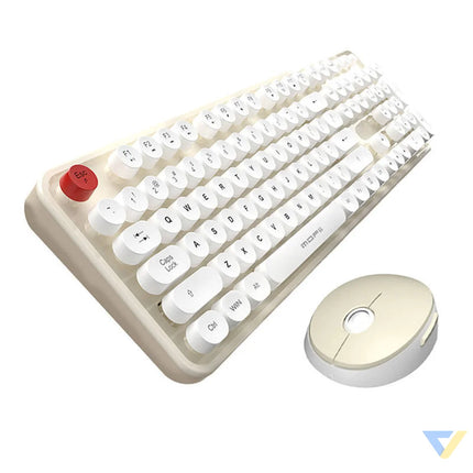Wireless keyboard + mouse set MOFII Sweet 2.4G (White Beige Sets