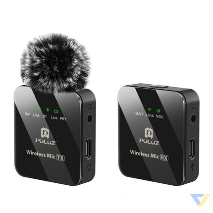 Wireless Lavalier Microphone PULUZ 1 TX + 1 RX Lavalier