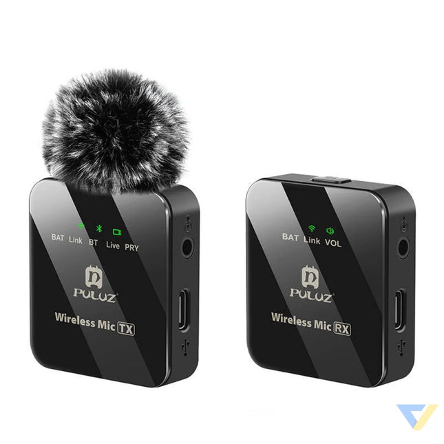 Wireless Lavalier Microphone PULUZ 1 TX + 1 RX Lavalier