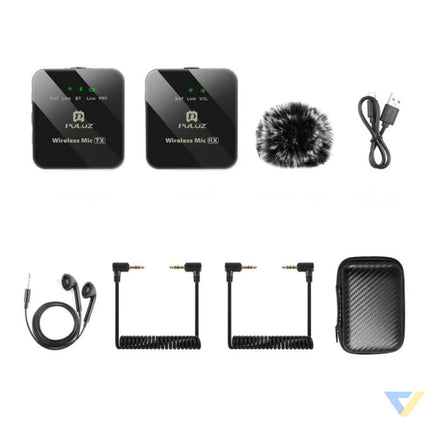 Wireless Lavalier Microphone PULUZ 1 TX + 1 RX Lavalier