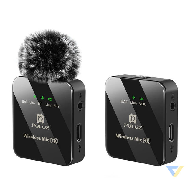 Wireless Lavalier Microphone PULUZ 1 TX + 1 RX Lavalier