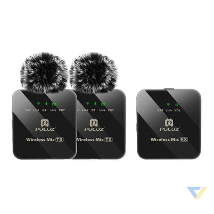 Wireless Lavalier Microphone PULUZ 2 TX + 1 RX Lavalier