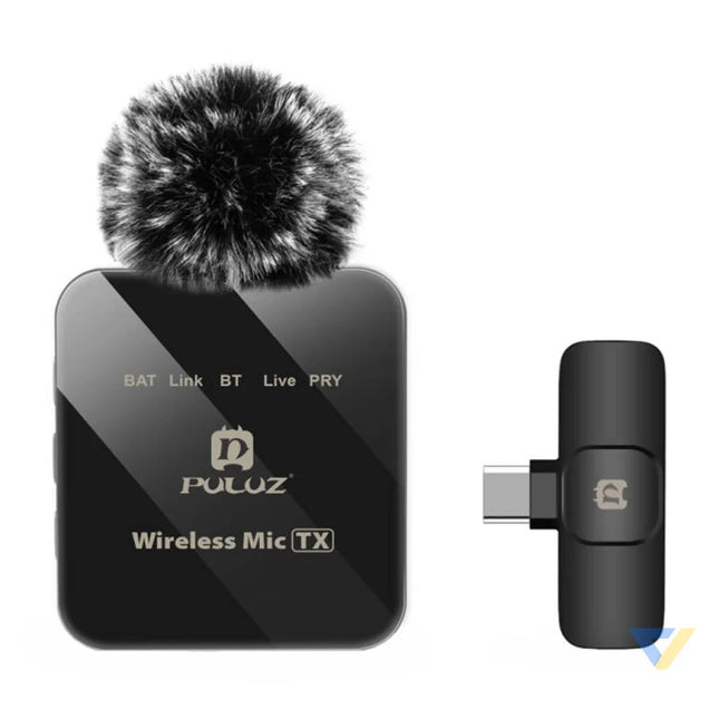 Wireless Lavalier Microphone PULUZ PU648B (USB C) Lavalier