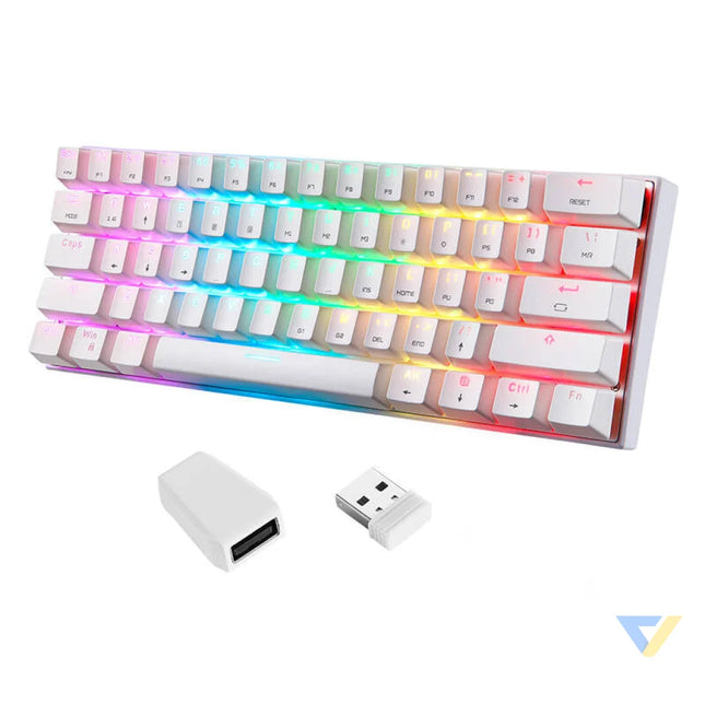 Wireless mechanical keyboard Motospeed SK62 White (blue switch) Wireless