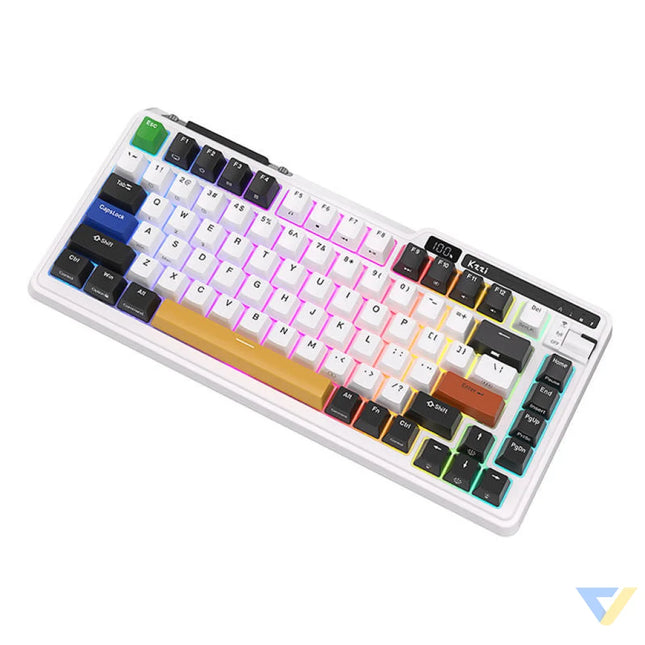 Wireless mechanical keyboard Royal Kludge KZZI K75 pro RGB Eternity Switch (black and white) Wireless
