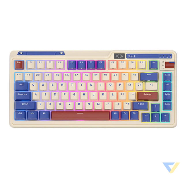 Wireless mechanical keyboard Royal Kludge KZZI K75 pro RGB Moment Switch (retro blue) Wireless
