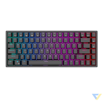 Wireless mechanical keyboard Royal Kludge RK84 RGB Brown switch (black) Wireless