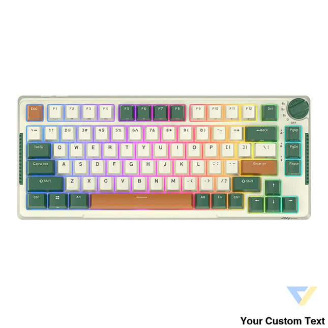 Wireless mechanical keyboard Royal Kludge RKH81 RGB Sky cyan switch (green) Wireless
