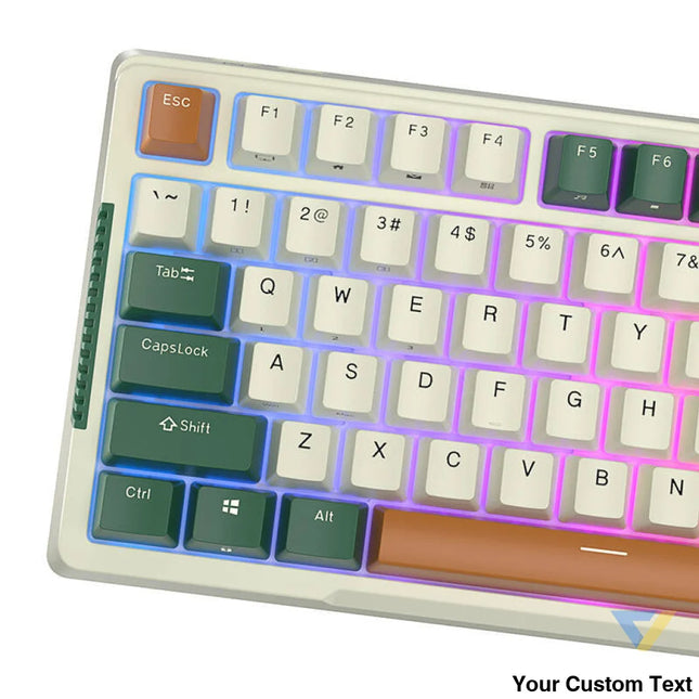 Wireless mechanical keyboard Royal Kludge RKH81 RGB Sky cyan switch (green) Wireless