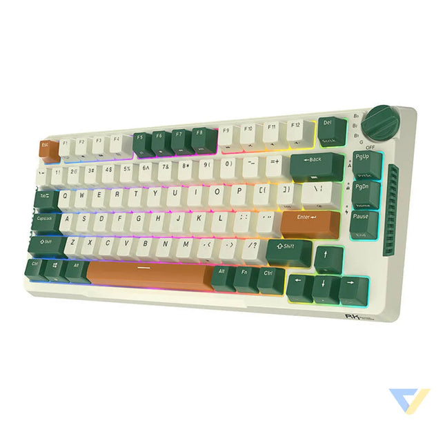 Wireless mechanical keyboard Royal Kludge RKH81 RGB Sky cyan switch (green) Wireless