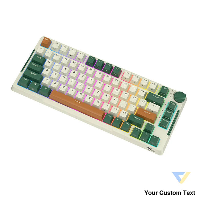 Wireless mechanical keyboard Royal Kludge RKH81 RGB Sky cyan switch (green) Wireless