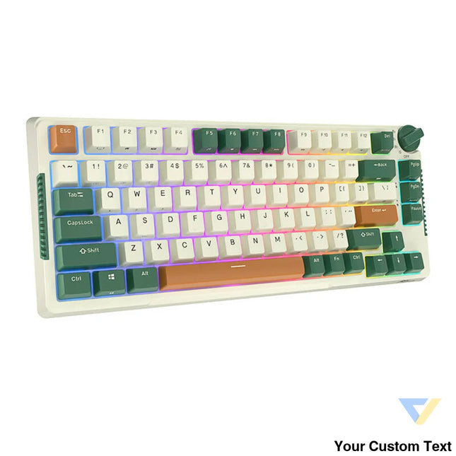 Wireless mechanical keyboard Royal Kludge RKH81 RGB Sky cyan switch (green) Wireless