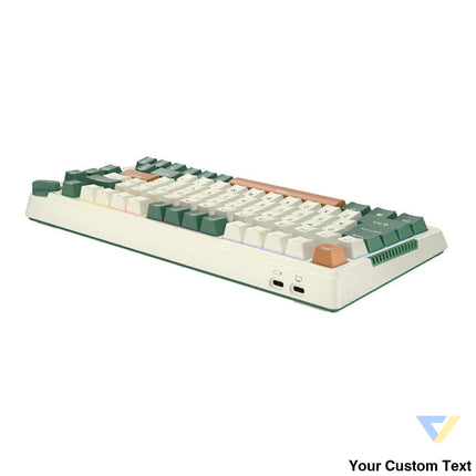 Wireless mechanical keyboard Royal Kludge RKH81 RGB Sky cyan switch (green) Wireless