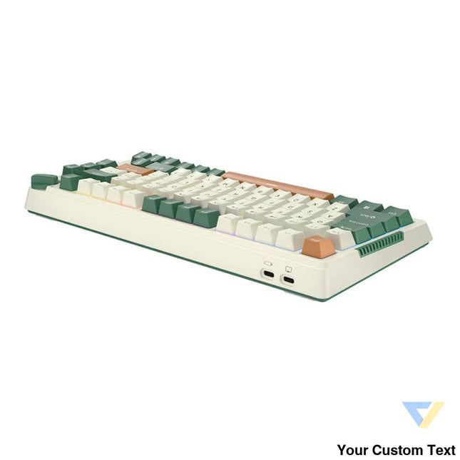 Wireless mechanical keyboard Royal Kludge RKH81 RGB Sky cyan switch (green) Wireless