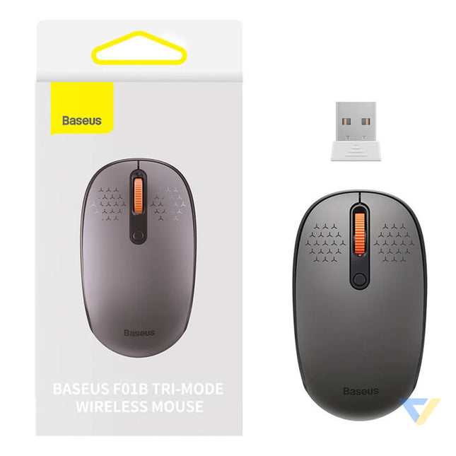 Wireless mouse Baseus F01B Tri mode 2.4G BT 5.0 1600 DPI (frosted grey) Wireless