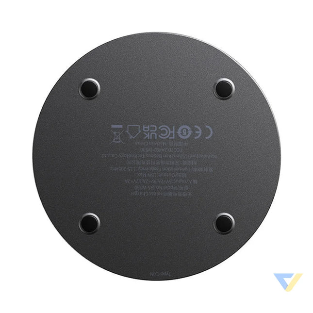 Wireless Qi inductive charger Baseus Simple 2 15W with USB C to USB C cable (black) Wireless chargers