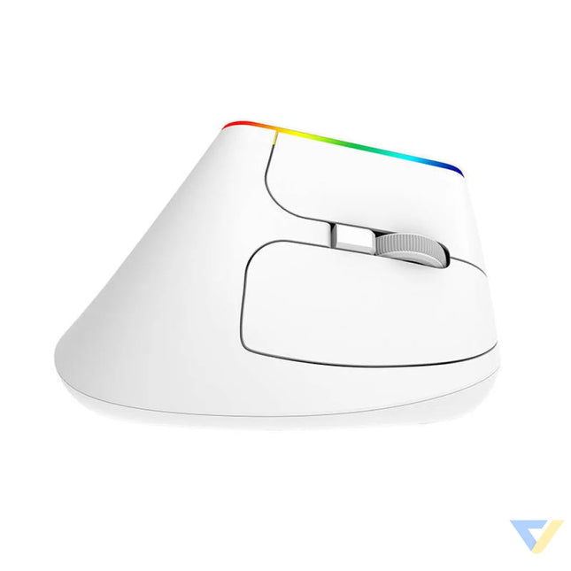 Wireless Vertical Mouse Delux M618C 2.4G 1600DPI RGB (white) Vertical mice