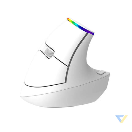 Wireless Vertical Mouse Delux M618C 2.4G 1600DPI RGB (white) Vertical mice