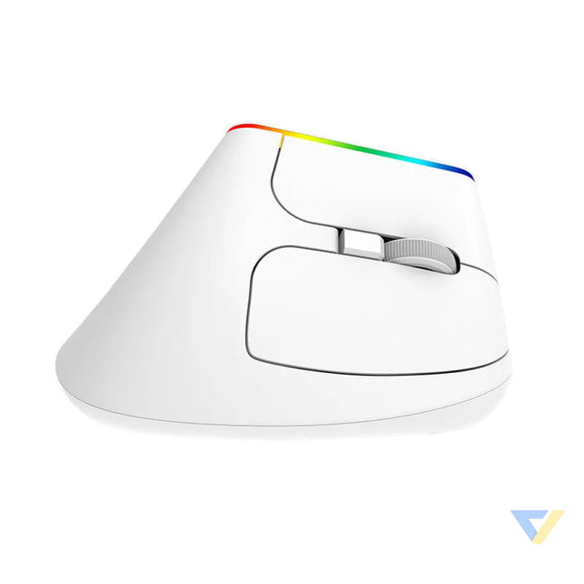Wireless Vertical Mouse Delux M618C 2.4G 1600DPI RGB (white) Vertical mice