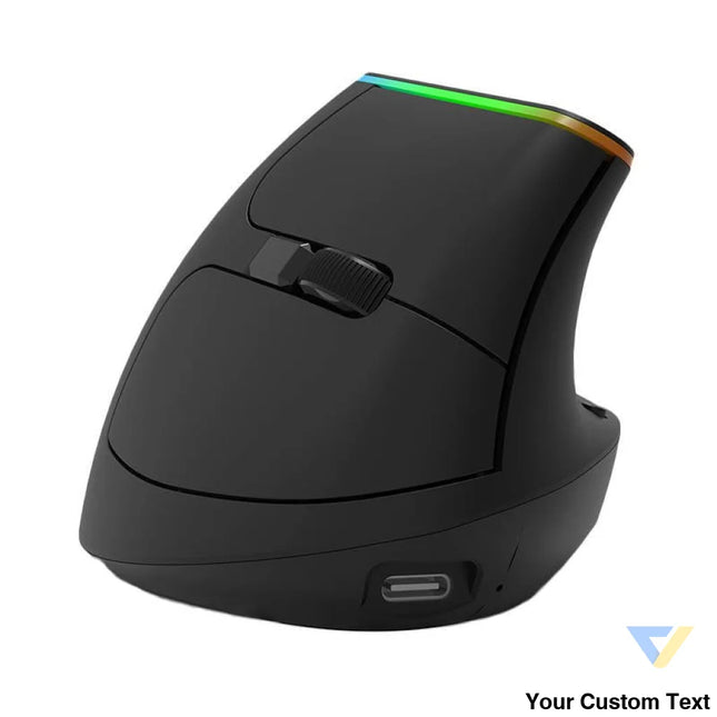 Wireless Vertical Mouse Delux M618DB BT4.0 + 2.4Ghz 4000DPI RGB Vertical mice