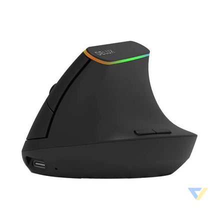 Wireless Vertical Mouse Delux M618DB BT4.0 + 2.4Ghz 4000DPI RGB Vertical mice