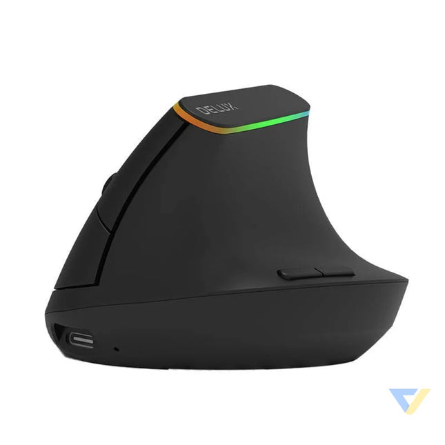 Wireless Vertical Mouse Delux M618DB BT4.0 + 2.4Ghz 4000DPI RGB Vertical mice