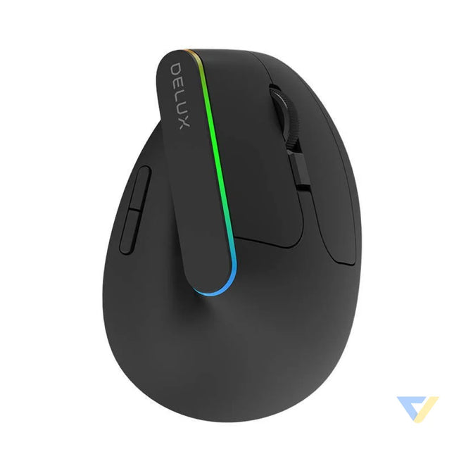 Wireless Vertical Mouse Delux M618DB BT4.0 + 2.4Ghz 4000DPI RGB Vertical mice