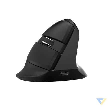 Wireless Vertical Mouse Delux M618Mini BT + 2.4G RGB 4000DPI (Iron Gray) Vertical mice
