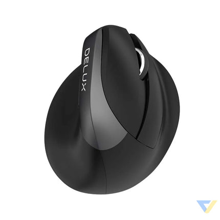 Wireless Vertical Mouse Delux M618Mini BT + 2.4G RGB 4000DPI (Iron Gray) Vertical mice