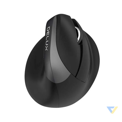 Wireless Vertical Mouse Delux M618Mini BT + 2.4G RGB 4000DPI (Iron Gray) Vertical mice