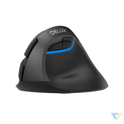 Wireless Vertical Mouse Delux M618Mini DB BT + 2.4G 2400DPI (black) Vertical mice