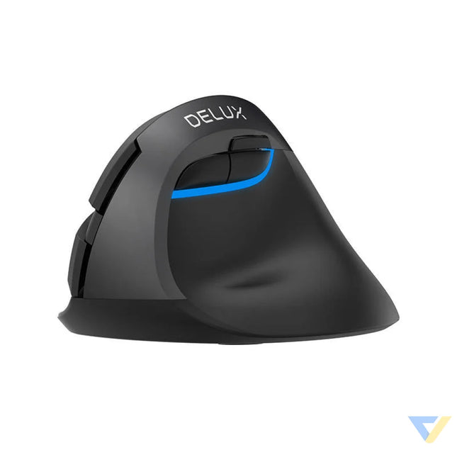 Wireless Vertical Mouse Delux M618Mini DB BT + 2.4G 2400DPI (black) Vertical mice