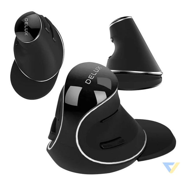 Wireless Vertical Mouse Delux M618PD BT + 2.4G 4200DPI Vertical mice
