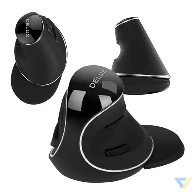 Wireless Vertical Mouse Delux M618PD BT + 2.4G 4200DPI Vertical mice