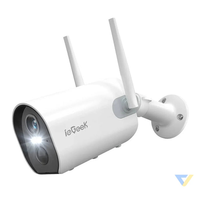 Wireless WiFi outdoor camera ieGeek ZS GX2S white 5200mAh IP cameras