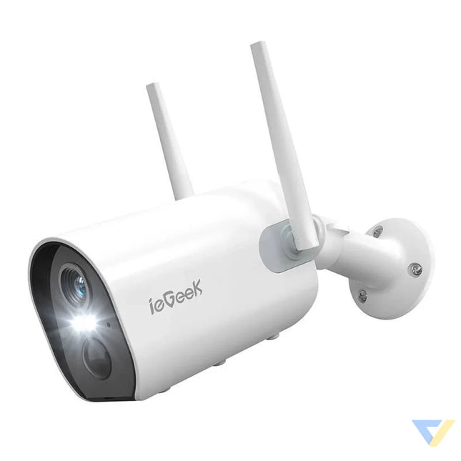 Wireless WiFi outdoor camera ieGeek ZS GX2S white 5200mAh IP cameras